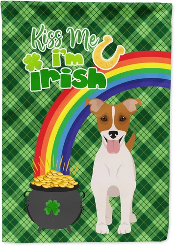 Vista 171 de Caroline's Treasures WDK4731GF - Bandera decorativa para jardín del día de San Patricio, color negro y tostado, Airedale Terrier, para jardín