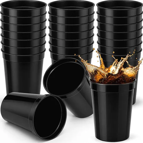 Vista 38 de Yungyan Paquete de 12 vasos de plástico reutilizables de 16 onzas, 4