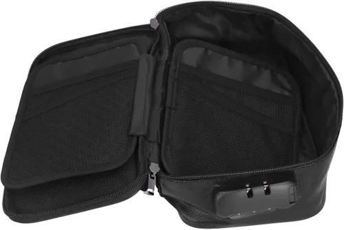 Vista 7 de Bolsa de archivo, bolsa de almacenamiento segura para certificado ignífugo con cerradura para senderismo para viajes para tarjeta para dinero