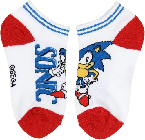 Vista 5 de Sega Sonic The Hedgehog - Calcetines de tobillo para niños y jóvenes, 4 pares, Multi