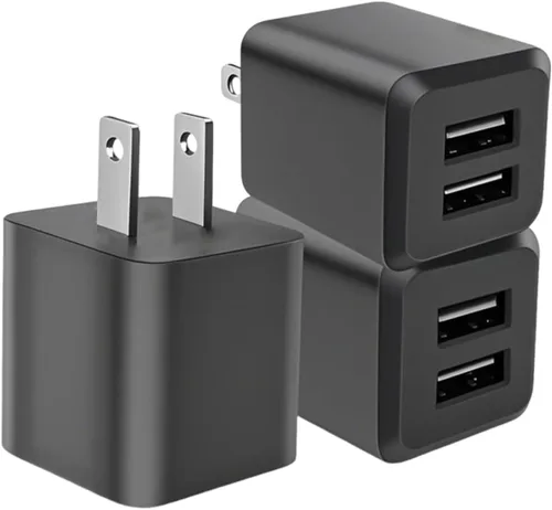 Vista 8 de Cargador de pared USB, caja de carga de bloque de enchufe de cargador de cubo de doble puerto Dual Port Wall Charging Adapter,USB A