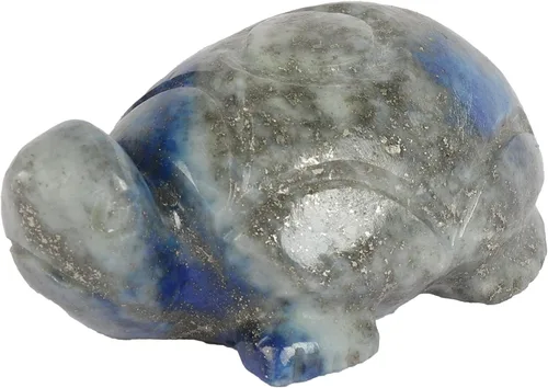 Vista 2 de GEMHUB Figura de estatua de tortuga de lapislázuli tallada a mano aprox. 226.00 quilates, Gema, Lapislázuli natural