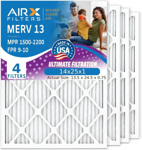 Vista 15 de AIRx Filters WICKED CLEAN AIR 10x20x1 MERV 13 Filtro electrostático plisado para aire acondicionado, paquete de 4 filtros HVAC para horno AC
