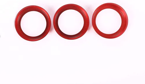 Vista 7 de YIWANG Aluminum Alloy Air Conditioning Knobs Audio Circle Trim 3Pcs For Land Rover Range Rover Vogue L405 2013-2017 Auto Accessories (Red)