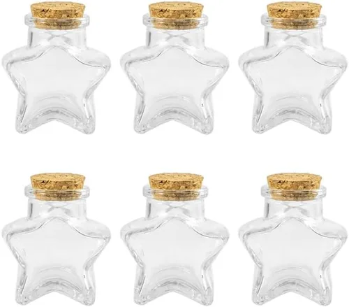 Vista 9 de Tarros de vidrio con forma de zapato de 1.35 onzas con tapas de corcho, botellas de vidrio con corcho, botella de vidrio decorativa con tapón