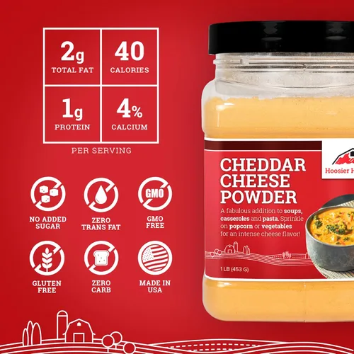 Vista 7 de Hoosier Hill Farm Gourmet - Queso cheddar en polvo