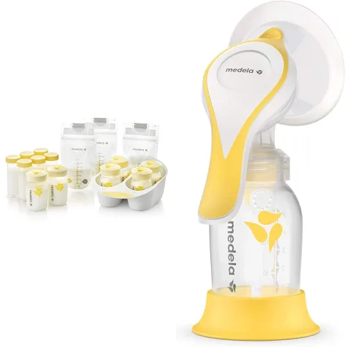 Vista 9 de Medela Juego de soluciones de almacenamiento de leche materna, suministros y recipientes de lactancia materna, organizador de leche materna y bolsas