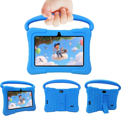 Vista 7 de Tableta para niños de 7 pulgadas con funda, tabletas Android de 32 GB para niños, 1 TB expandir