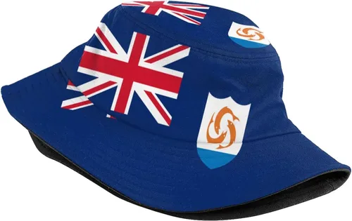 Vista 2 de Lindos sombreros de pescador de bandera plegable patriótico a la moda, gorra de pescador para viajes de verano al aire libre para adultos, mujeres