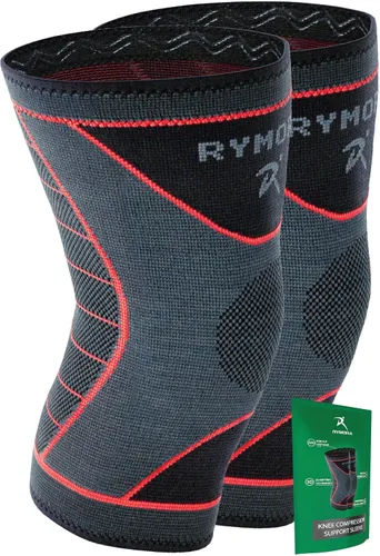 Vista 12 de Rodillera de compresión con soporte para rodilla para hombres y mujeres para lesiones en ligamentos, alivio del dolor en las articulaciones, correr