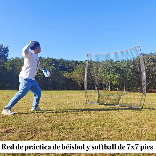 Vista 8 de 7x7FT Baseball Net for Any Skill Level Players to Batting&Hitting&Pitching