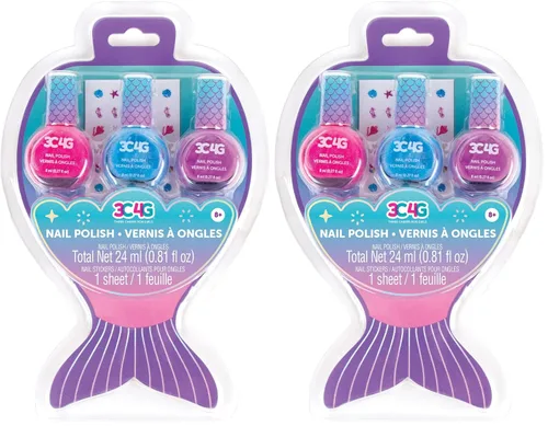 Vista 9 de Make It Real - Juego de 3 esmaltes de uñas con diseño de mariposa 3C4G para niñas, a base de agua, sin perfume, no tóxico, kit de esmalte de uñas