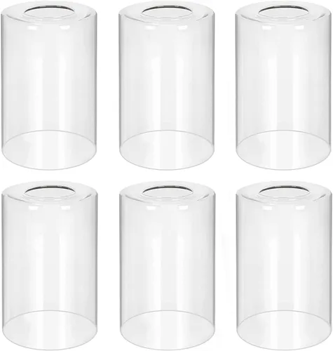 Vista 10 de Paquete de 3 pantallas de vidrio esmerilado blanco, fundas de repuesto para lámparas de luz, globos de ajuste de 1-5/8 pulgadas y pantallas