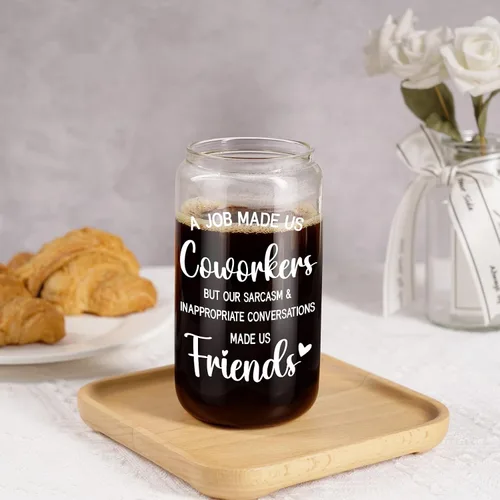 Vista 7 de Taza de Vidrio para Amistad de Colega de Fairy's Gift, Regalos de Cumpleaños para Mujeres Amistad, Regalos Graciosos para Colegas de Mujeres Hombres