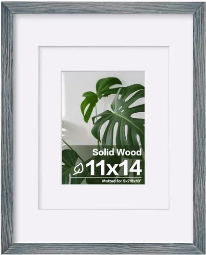 Vista 208 de Egofine - Portarretratos de 4 x 6 pulgadas, de madera maciza con plexiglás, para fotos de 3.5 x 5 con paspartú o de 4 x 6 sin paspartú, para colocar