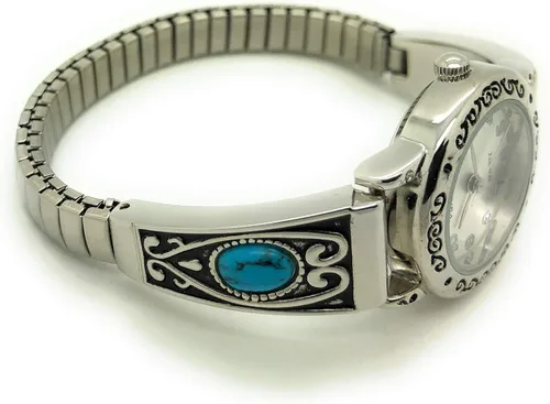 Vista 5 de Varsales Reloj de moda con banda elástica elástica Western Stones para mujer