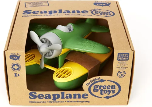 Vista 4 de Green Toys Hidroavión en Color Verde - Libre de BPA, Hidroavión Libre de Ftalatos para Mejorar el Agarre en Pinza. Juguetes y Juegos, 9 x 9.5 x 6