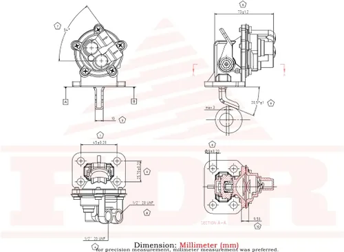 Vista 5 de 3637292M91 Bomba de elevación de combustible para tractores Massey Ferguson 230, 235, 245, 231