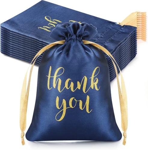Vista 20 de Sieral 50 bolsas de regalo de satén con cordón para joyas, bolsas para dulces para el día del padre, boda, baby shower, despedida de soltera, fiesta