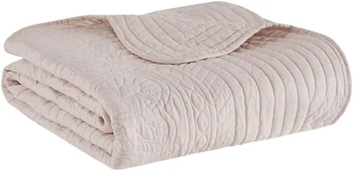 Vista 14 de Madison Park Manta Throw - Diseño de Acolchado Damasco Reversible, Microfibra Suave Prelavada, Colcha Rellena de Algodón, Manta de Verano Acogedora