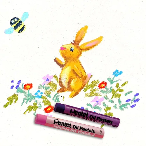 Vista 5 de Pentel Caja de lápices pastel al óleo de 50 colores surtidos