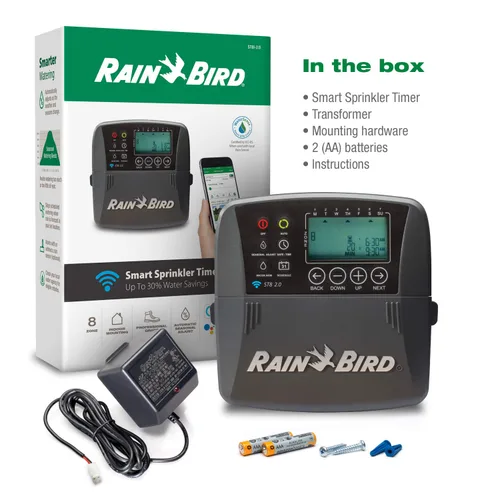 Vista 7 de Rain Bird ST8I-2.0 Temporizador/Controlador de Sistema de Aspersión/Riego WiFi Inteligente para Interiores, Certificado WaterSense, 8