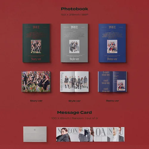 Vista 3 de TWICE 2º Álbum - EYES WIDE OPEN STORY ver. Libro de fotos + tarjeta de mensaje + póster lírico + calcomanía + tarjetas de fotos