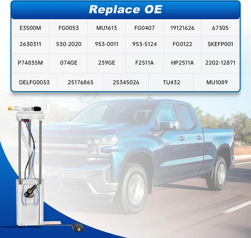Vista 3 de Ensemble de bomba de combustible compatible con camioneta Silverado de Chevy, compatible con GMC Sierra, 1999-2004 4.3L 4.8L 5.3L 6.0L 8.1L