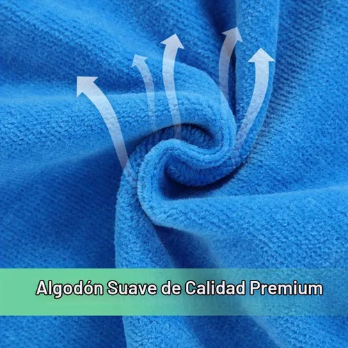 Vista 5 de Michley - Bata de algodón con capucha para niños y niñas de 0 a 6 años, Azul