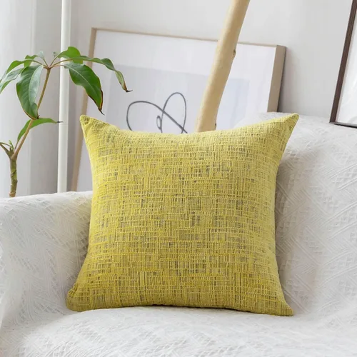 Vista 11 de Home Brilliant - Funda decorativa para cojín, diseño afelpado de terciopelo de felpilla a rayas, 1 pieza Verde Fresco