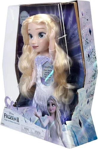 Vista 9 de Disney Frozen 2 Feature Elsa Doll - Mira cómo los labios de Elsa se mueven mientras ella canta