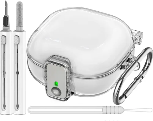 Vista 9 de Inesore Funda para Samsung Galaxy Buds FE/Galaxy Buds 2/Pro/Galaxy Buds Live, con carcasa de bloqueo de seguridad, accesorios con llavero/correa