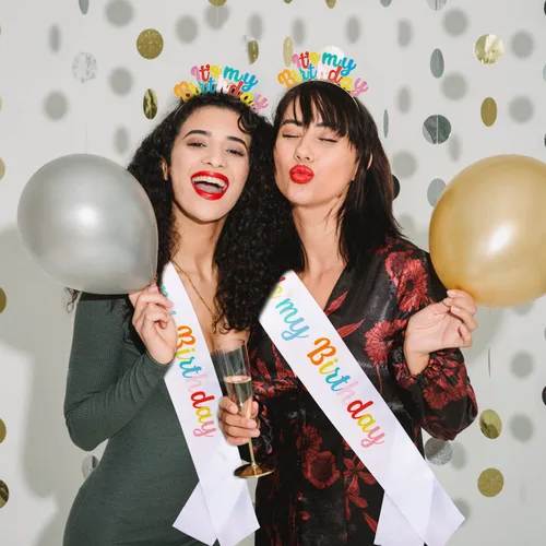 Vista 3 de Chanaco Juego de diadema de cumpleaños para niña, tiara de corona de cumpleaños, coronas de cumpleaños para niñas, coronas de cumpleaños