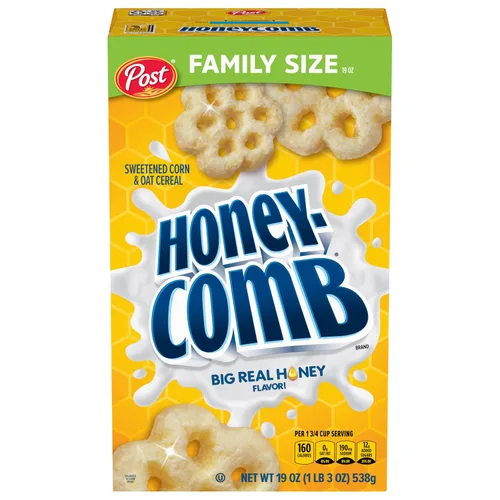 Vista 11 de Post Honeycomb - Cereal para el desayuno, sabor a miel grande, caja de 10 onzas