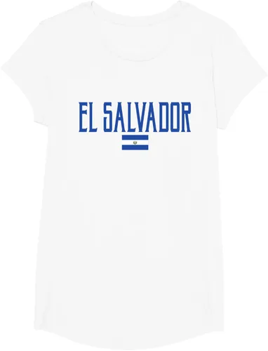 Vista 19 de Camiseta de texto azul con bandera de El Salvador, Negro, S