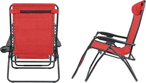 Vista 6 de RXTV-1825-XL-R Silla de acero Verona rojo gravedad cero