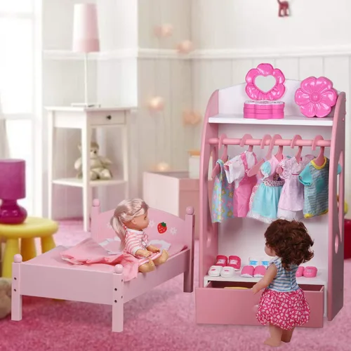 Vista 5 de Conjunto de 12 vestidos hechos a mano para muñecas, disfraces para Barbies de 14-16 pulgadas, ropa, sombrero, paraguas, espejo, cepillo, regalo