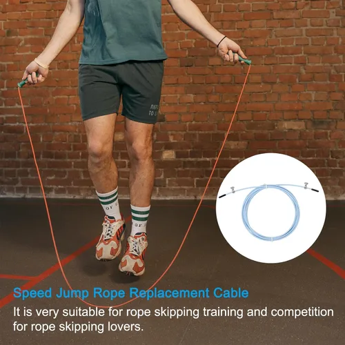 Vista 5 de PATIKIL Cable de repuesto de cuerda de salto de velocidad, cuerda de saltar profesional, alambre de acero reemplazado para entrenamiento de salto