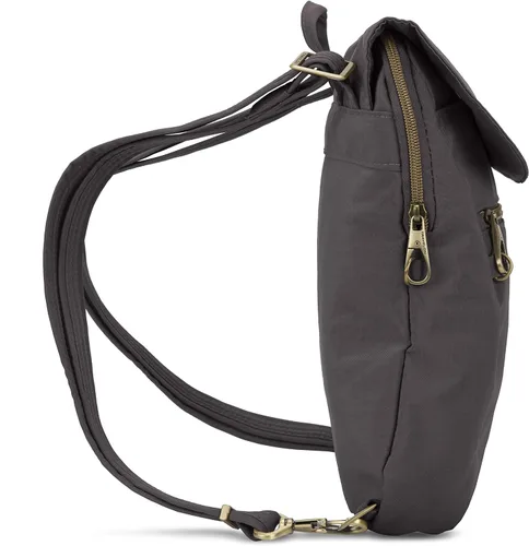 Vista 9 de Travelon Mochila delgada antirrobo de equipaje, Humo, talla única , Travelon Mochila delgada antirrobo Signature
