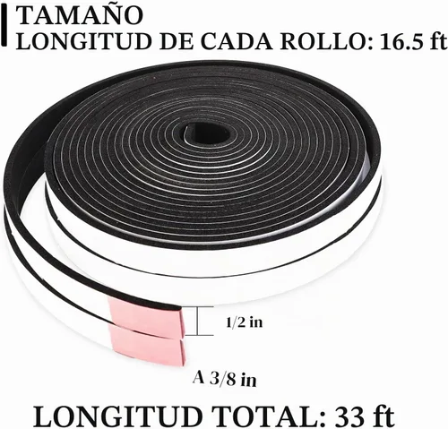 Vista 2 de Cinta de espuma de una sola cara de 1 pulgada de ancho x 1/4 pulgadas