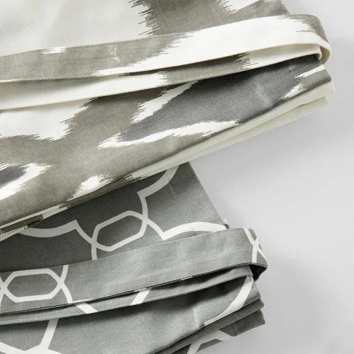 Vista 8 de HPD Half Price Drapes Bolsas de compras reutilizables para comestibles, paquete de 2 bolsas de algodón ligeras PRCT-GB81602-ST, Aiden Geometric