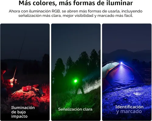 Vista 5 de OLIGHT Oclip Pro S EDC Linterna con clip, 600 lúmenes tipo C recargable con LED blanco, UV y RGB, luces de flash magnéticas para trabajo