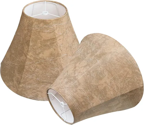 Vista 10 de Juego de 2 pantallas de lámpara, TOOTOO STAR pantalla de lámpara de imitación a piel de oveja de 6" de ancho superior x 12" de ancho inferior x 8.5
