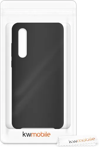 Vista 7 de kwmobile Funda compatible con Huawei P30 - Funda de silicona TPU con acabado suave - Negro