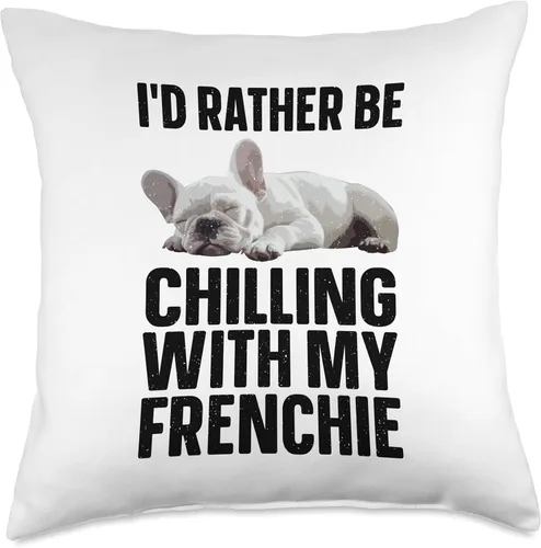 Vista 5 de French Bulldog Gift Frenchie Accessories Dog Stuff Art for Men Women French Bulldog Frenchie - Almohada de 16 x 16 pulgadas, multicolor