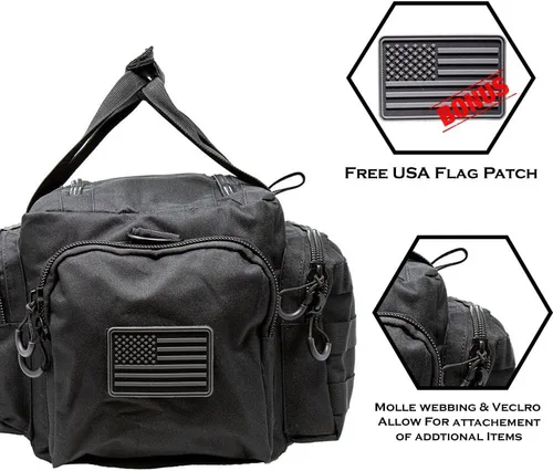 Vista 4 de Exos Tactical Range Bag - Medium Size Range Bag for Shooting - Gun Case for Handguns, Ammo Storage, Tactical Backpack, Molle Webbing, Free Subdued