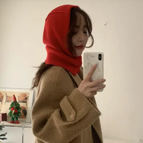 Vista 6 de Bufanda para la cabeza para mujer, gorro de invierno de punto, gorros de ganchillo, lindos gorros para mujer