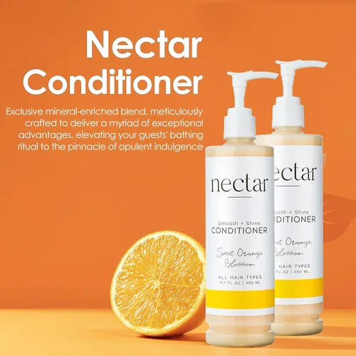 Vista 2 de World Amenities Nectar Pump Bottle Hair Conditioner - Acondicionador hidratante para el cuidado del cabello - Acondicionador desenredante