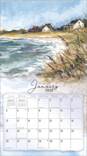 Vista 3 de LANG Coastal Shores 2025 - Calendario de pared (25991002023)