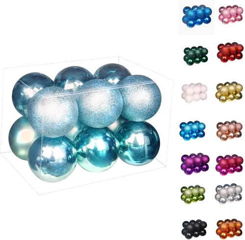 Vista 65 de Emopeak - Juego de 24 esferas navideñas, ornamentos irrompibles, 4 estilos, decoración colgante para árbol de Navidad, boda o fiesta